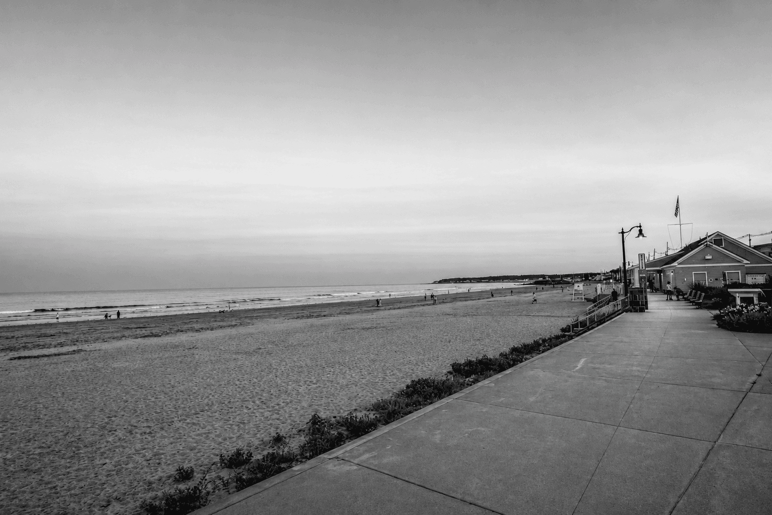 Long Sands Beach boardwalk, York, Maine